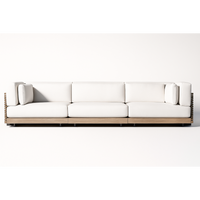 Modular Patio Furniture Set Built for Entertaining, Premium Teak Platform, U-Shape Configuration, Seats 6-8